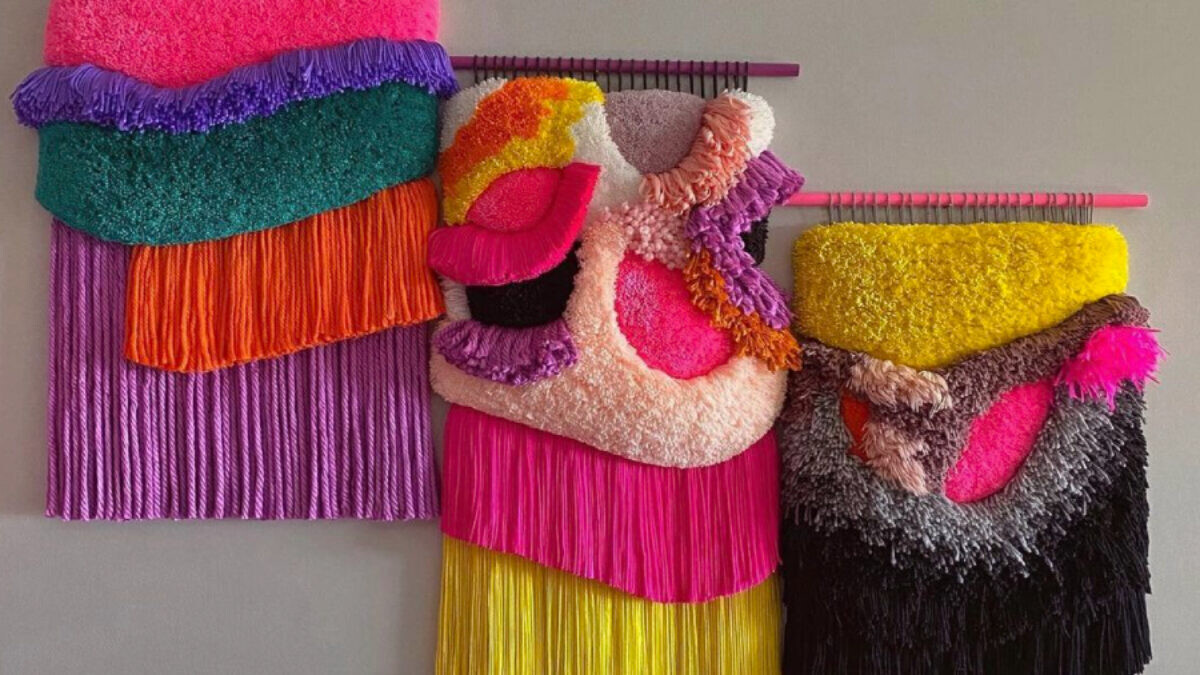 Umjetnička djela stvorena tehnikom tkanja na Instagram profilu @juditjust
